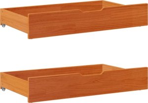 vidaXL vidaXL Rama łóżka bez materaca, woskowy brąz, 90x190 cm, sosnowa 6