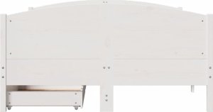 vidaXL vidaXL Rama łóżka bez materaca, biała, 150x200 cm, lite drewno sosnowe 4