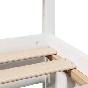 vidaXL vidaXL Rama łóżka bez materaca, biała, 140x200 cm, lite drewno sosnowe 10