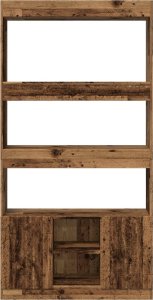 vidaXL Kredens, stare drewno, 92x33x180 cm 5