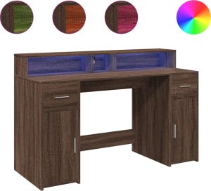 Biurko vidaXL Brązowe 140 cm x 55 cm 2