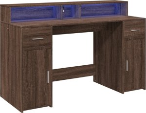 Biurko vidaXL Brązowe 140 cm x 55 cm 3