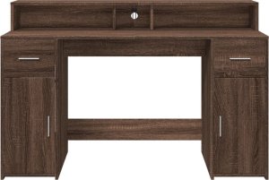 Biurko vidaXL Brązowe 140 cm x 55 cm 6