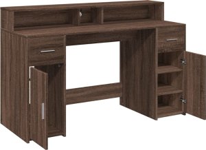 Biurko vidaXL Brązowe 140 cm x 55 cm 9