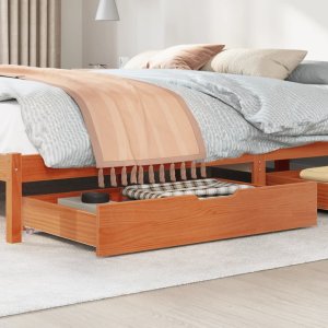 vidaXL vidaXL Szuflady pod łóżko, 2 szt, woskowy brąz, 90x55x16 cm, sosna 2
