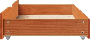 vidaXL vidaXL Szuflady pod łóżko, 2 szt, woskowy brąz, 90x55x16 cm, sosna 5