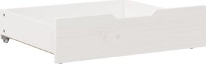 vidaXL vidaXL Szuflady pod łóżko, 2 szt., białe, 75x55x16 cm, drewno sosnowe 4