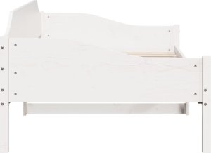 vidaXL Łóżko bez materaca, białe, 80x200 cm, lite drewno sosnowe 6