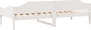 vidaXL Łóżko bez materaca, białe, 80x200 cm, lite drewno sosnowe 7
