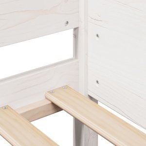 vidaXL Łóżko bez materaca, białe, 80x200 cm, lite drewno sosnowe 8