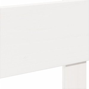 vidaXL Rama łóżka bez materaca, biała, 120x190 cm, lite drewno sosnowe 9