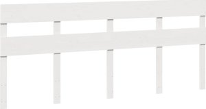 vidaXL vidaXL Rama łóżka bez materaca, biała, 180x200 cm, lite drewno sosnowe 5