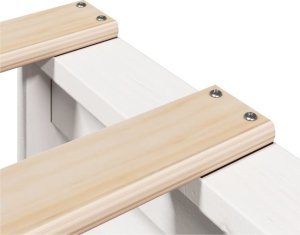 vidaXL vidaXL Rama łóżka bez materaca, biała, 180x200 cm, lite drewno sosnowe 10