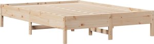 vidaXL Rama łóżka bez materaca, 150x200 cm, lite drewno sosnowe 5