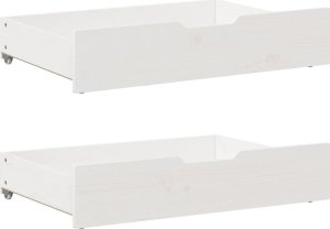 vidaXL vidaXL Rama łóżka bez materaca, biała, 90x190 cm, lite drewno sosnowe 6