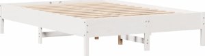 vidaXL vidaXL Rama łóżka bez materaca, biała, 160x200 cm, lite drewno sosnowe 5
