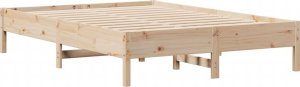 vidaXL Rama łóżka bez materaca, 120x200 cm, lite drewno sosnowe 5