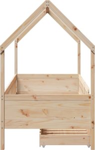 vidaXL vidaXL Rama łóżka dziecięcego z szufladami, 80x200 cm, sosnowa 7