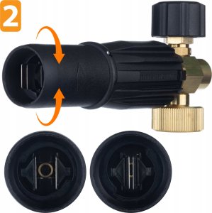 Rosfix Rosfix Pianownica S0401 1000ml do myjki ciśnieniowej G1/4F, dysza 1,23mm + Adapter / przejściówka do myjki ciśnieniowej Black&Decker na G1/4"M (plastik) 4