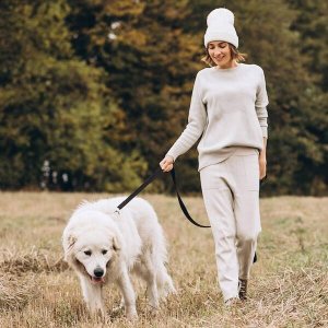 Springos Smycz treningowa, taśmowa dla psa, linka 10 m do 15 kg czarna UNIWERSALNY 2