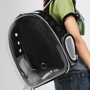 Springos Transporter dla kota, królika, psa do 12 kg 40 x 32 x 22 cm torba transportowa, plecak szary UNIWERSALNY 2