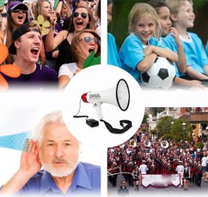 Głośnik DNA MEGAFON SZCZEKACZKA WZMACNIACZ GŁOSU SYRENA BLUETOOTH 30W USB AUX MICRO SD 6