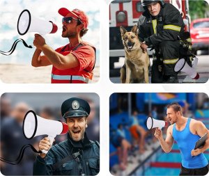 Głośnik DNA MEGAFON SZCZEKACZKA WZMACNIACZ GŁOSU SYRENA BLUETOOTH 30W USB AUX MICRO SD 7