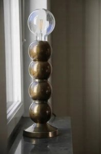 Lampa stołowa Markslojd Marksjold Gong 108780 lampa stołowa lampka 1x40W E27 złota 2