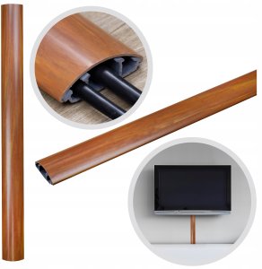 Akssj Listwa elektroinstalacyjna AKS MKE LPO 15X50 drewno ciemne 3K 111348 2