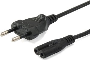 Kabel zasilający Equip Equip IEC-Stromkabel 2pin -> C7 3m St/Bu schwarz 1