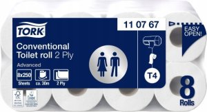 Tork Tork – Miękki papier toaletowy w rolce konwencjonalnej, biały, 2-warstwowy – Advanced 2