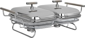 Regent Naczynie podgrzewane prostokątne podwójne Perle 2