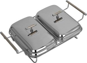 Regent Naczynie podgrzewane prostokątne podwójne Perle 3