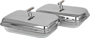 Regent Naczynie podgrzewane prostokątne podwójne Perle 4