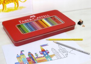 Faber-Castell Kredki Grip 60 Kolorów Opakowanie Metalowe 7