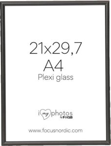 Ramka Focus Focus Can-Can Aluminium Black 21x29,7 (A4) Plexi 1