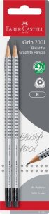Faber-Castell FABER-CASTELL Bleist. Grip 2001 mit Radierer B 2x BK 1