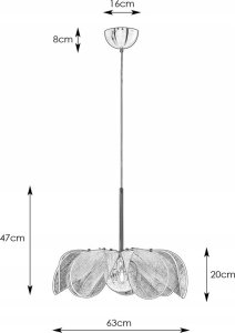 Lampa wisząca Markslojd Markslojd Styrka 108659 lampa wisząca zwis 1x40W E27 antique brass/naturalna 6