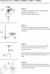 Lampa wisząca Markslojd Markslojd Styrka 108659 lampa wisząca zwis 1x40W E27 antique brass/naturalna 7