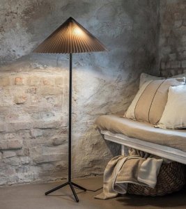 Lampa podłogowa Markslojd Marksjold Plisado 108761 lampa stojąca podłogowa 1x40W E27 czarna/szara 2