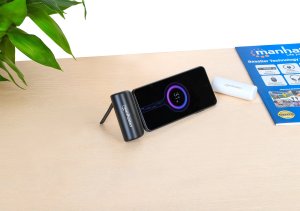 Powerbank Manhattan MANHATTAN Powerbank 5000 mAh USB Typ-C Stecker 10W schwarz 12