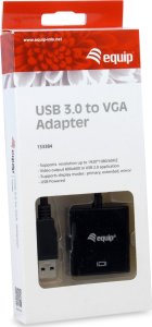Adapter AV Equip Equip Adapter USB3.0-> VGA HD15      1920x1080/60Hz 0.15m sw 4