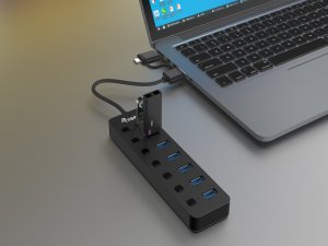 HUB USB Equip Equip USB-Hub 7-Port 3.2  ->7x3.2        5Gbps m.Netzteil sw 3