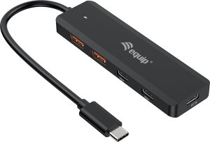 HUB USB Equip Equip USB-Hub 4-Port 3.2/C->2xUSB-C 2xUSB-A 10Gbps o.Netz.sw 1