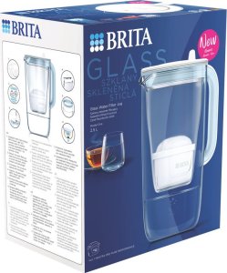 Dzbanek filtrujący Brita Glass 2,5L niebieski + 2 wkład Maxtra Pro Pure Performance 2