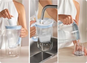 Dzbanek filtrujący Brita Glass 2,5L niebieski + 2 wkład Maxtra Pro Pure Performance 3