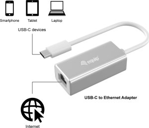 Adapter USB Equip USB-C - RJ-45 Srebrny  (133454) 2