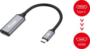 Adapter AV Equip Equip Adapter USB-C -> HDMI 2.0              4K60Hz 0.15m gr 4