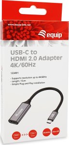 Adapter AV Equip Equip Adapter USB-C -> HDMI 2.0              4K60Hz 0.15m gr 5