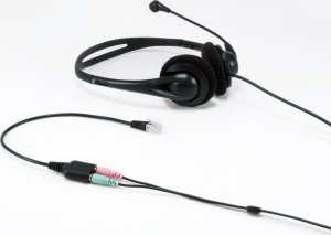 Adapter AV Equip Equip Telefonkabel RJ9 auf 2x 3.5mm Klinke für Headset 25cm 2